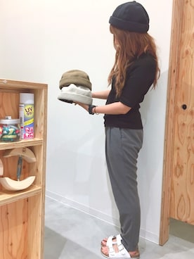 「阪急三番街」｜14+ 阪急三番街店 スタッフさん（レディース・149cm）の夏コーディネート