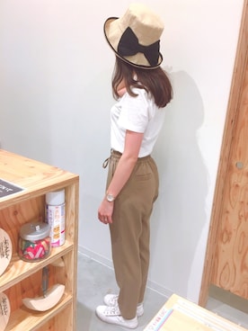 「阪急三番街」｜14+ 阪急三番街店 スタッフさん（レディース・160cm）の夏コーディネート