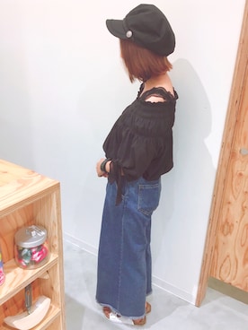 「阪急三番街」｜14+ 阪急三番街店 スタッフさん（レディース・149cm）の夏コーディネート