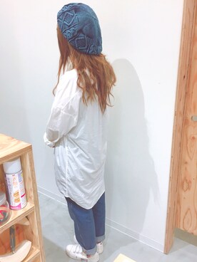 「阪急三番街」｜14+ 阪急三番街店 スタッフさん（レディース・149cm）の夏コーディネート