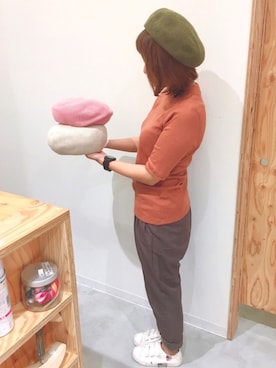 「阪急三番街」｜14+ 阪急三番街店 スタッフさん（レディース・149cm）の夏コーディネート