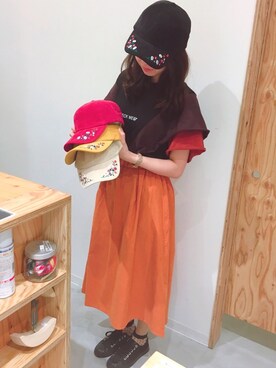 「阪急三番街」｜14+ 阪急三番街店 スタッフさん（レディース・160cm）の夏コーディネート