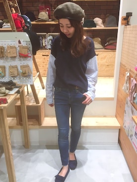 「阪急三番街」｜14+ 阪急三番街店 スタッフさん（レディース・160cm）の秋コーディネート