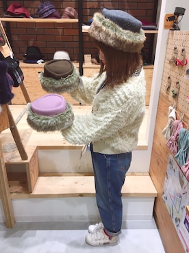 「阪急三番街」｜14+ 阪急三番街店 スタッフさん（レディース・149cm）の秋コーディネート