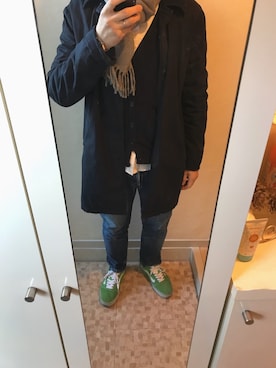「A.P.C.」｜「アイテム（トレンチコート）」を使った、マサさん（メンズ・170cm）の冬コーディネート