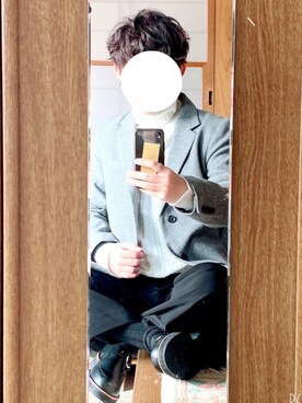 「いいね返し」｜「アイテム（チェスターコート）」を使った、kamiさん（メンズ・164cm）の冬コーディネート