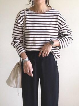 「秋のブラウンスタイル」｜「アイテム（アクセサリー）」を使った、muさん（レディース・164cm）の秋コーディネート