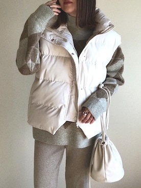 「mayblue（メイブルー）のアイテム」を使った、muさん（レディース・164cm）の冬コーディネート