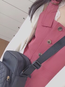 「152cm」｜「アイテム（ジャンパースカート）」を使った、Komugiさん（レディース・152cm）の秋コーディネート