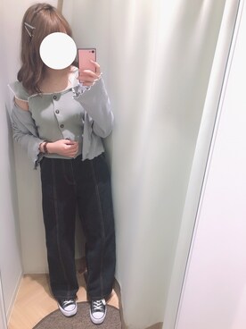 「one after another NICE CLAUP（ワンアフターアナザーナイスクラップ）のアイテム（アンサンブル）」を使った、Komugiさん（レディース・152cm）の夏コーディネート