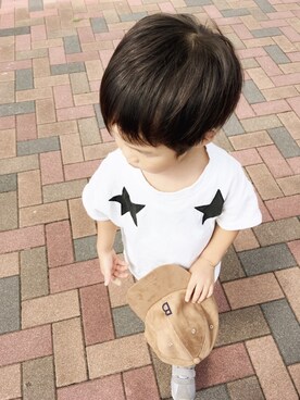 「スター」｜「アイテム（帽子）」を使った、kariheiさん（キッズ・100cm）の秋コーディネート