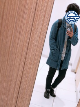「ショップコート」｜「アイテム（デニムジャケット）」を使った、noke.さん（メンズ・172cm）の秋コーディネート