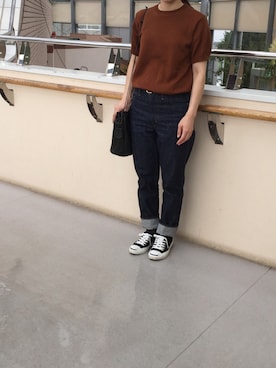 「CONVERSE（コンバース）のCONVERSE コンバース ジャック パーセル / JACK PURCEL（スニーカー）」を使った、saaakiiiiiiさん（レディース・154cm）の秋コーディネート