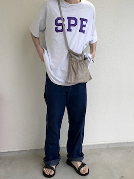 「POINTER BRAND（ポインターブランド）のアイテム（パンツ）」を使った、にしさん（メンズ・180cm）の夏コーディネート