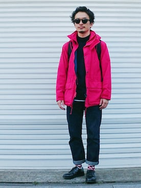 「Levi's（リーバイス）の【LEVI'S】501 ボタンフライ オリジナルフィットストレート（デニムパンツ）」を使った、AKIRAKUBOTAさん（メンズ・171cm）の冬コーディネート