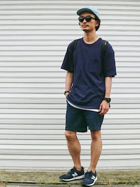 「ficouture（フィクチュール）のアイテム」を使った、AKIRAKUBOTAさん（メンズ・171cm）の夏コーディネート