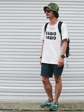 「ficouture（フィクチュール）のアイテム」を使った、AKIRAKUBOTAさん（メンズ・171cm）の夏コーディネート