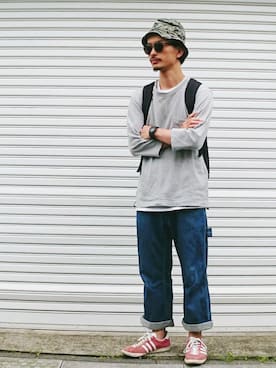 「ficouture（フィクチュール）のアイテム」を使った、AKIRAKUBOTAさん（メンズ・171cm）の夏コーディネート