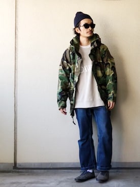 「DAWNのアイテム」を使った、AKIRAKUBOTAさん（メンズ・171cm）の冬コーディネート