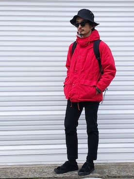 「ficouture（フィクチュール）のアイテム」を使った、AKIRAKUBOTAさん（メンズ・171cm）の冬コーディネート