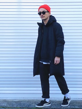 「白ソックス」｜AKIRAKUBOTAさん（メンズ・171cm）の冬コーディネート