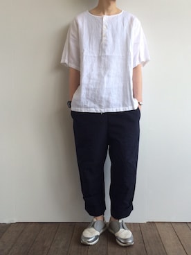 「BASISBROEK（バシスブルック）のアイテム（その他パンツ）」を使った、ko-taさん（メンズ・168cm）の春コーディネート