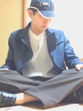 「BIG SMITH（ビッグスミス）のアイテム（パンツ）」を使った、shon a.k.a おしゃれ二等兵さん（メンズ・171cm）の秋コーディネート