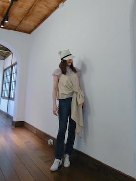 「LA BELLE ETUDE（ラベルエチュード）のアイテム（キャミソール）」を使った、Elsaさん（レディース・161cm）の春コーディネート