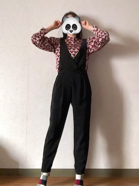 「パワショル」｜「アイテム（オールインワン・サロペット）」を使った、わかめごはん（道民）さん（レディース・153cm）の春コーディネート