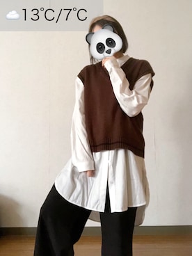 「Heather（ヘザー）のアイテム（サロペット/オーバーオール）」を使った、わかめごはん（道民）さん（レディース・153cm）の春コーディネート