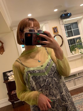 「STYLENANDA（スタイルナンダ）のアイテム（アクセサリー）」を使った、YUKIさん（レディース・159cm）の春コーディネート