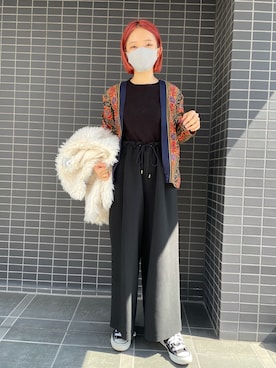 「note et silence （ノートエシロンス）のアイテム（パンツ）」を使った、ありささん（レディース・158cm）の春コーディネート