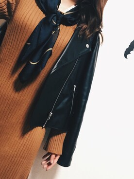 「VENCE（ヴァンス）のアイテム（ジャケット/アウター）」を使った、chabさん（レディース・155cm）の秋コーディネート