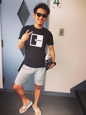 「パイル」｜「アイテム（その他）」を使った、龍也さん（メンズ・170cm）の夏コーディネート