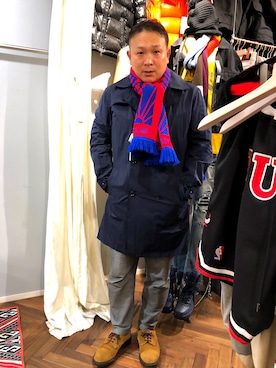 RASSVET / PACCBETのマフラーを使った人気ファッションコーディネート