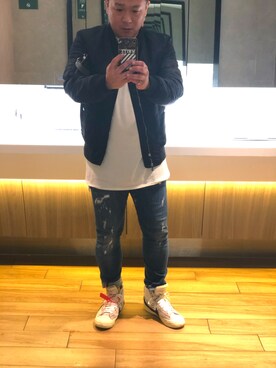 「rag & bone（ラグアンドボーン）のアイテム（MA-1）」を使った、go GT 0206さん（メンズ・165cm）の冬コーディネート