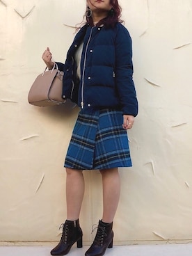 「Te chichi（テチチ）のアイテム（ダウンジャケット/コート）」を使った、LISAさん（レディース・168cm）の秋コーディネート