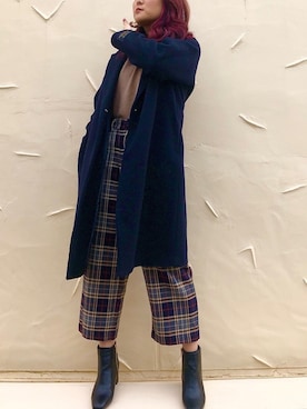 「Te chichi（テチチ）のアイテム（チェスターコート）」を使った、LISAさん（レディース・168cm）の冬コーディネート