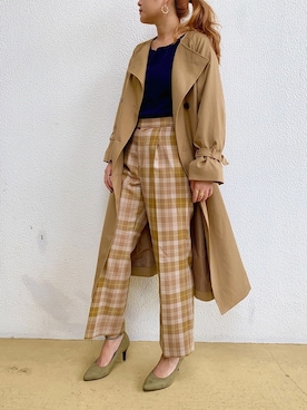 「Te chichi TERRASSE（テチチテラス）のアイテム（トレンチコート）」を使った、LISAさん（レディース・168cm）の秋コーディネート