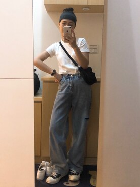 「Mania（マニア）のアイテム」を使った、Liiさん（レディース・155cm）の夏コーディネート