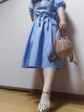 「ぽっちゃり、夏」｜「アイテム（ワンピース/ドレス）」を使った、さーさん（レディース・160cm）の夏コーディネート