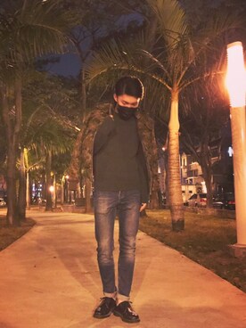 「FIND（ファインド）のアイテム」を使った、Eason Chenさん（メンズ・176cm）の春コーディネート