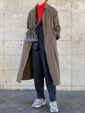 「UNIQLOU」｜「アイテム（セットアップ）」を使った、ゆうくんさん（メンズ・175cm）の秋コーディネート
