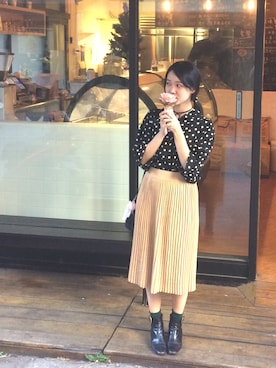 「PULL&BEAR（プルアンドベア）のアイテム（アクセサリー）」を使った、D77さん（レディース・160cm）の冬コーディネート