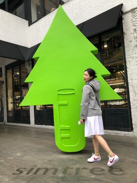 「NICE CLAUP（ナイスクラップ）のアイテム（ダッフルコート）」を使った、D77さん（レディース・160cm）の冬コーディネート