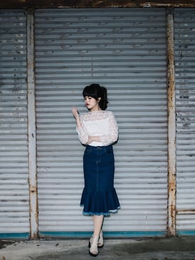 「Ann's（アンズ）のアイテム」を使った、Emma 高艾瑪さん（レディース・160cm）の春コーディネート