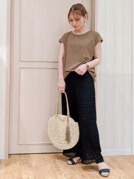 「DRESKIP（ドレスキップ）のアイテム（アクセサリー）」を使った、Aさん（レディース・159cm）の夏コーディネート