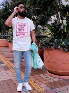 「SCOTCH & SODA（スコッチ アンド ソーダ）のアイテム（パンツ）」を使った、Blue in Green  さん（メンズ・170cm）の春コーディネート