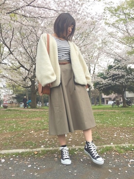 ☁︎  e m oさん（レディース・157cm）の春コーディネート