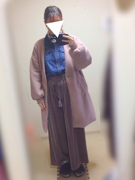 「paravion（パラビオン）のアイテム（その他アウター）」を使った、あっちゃんさん（レディース・159cm）の冬コーディネート